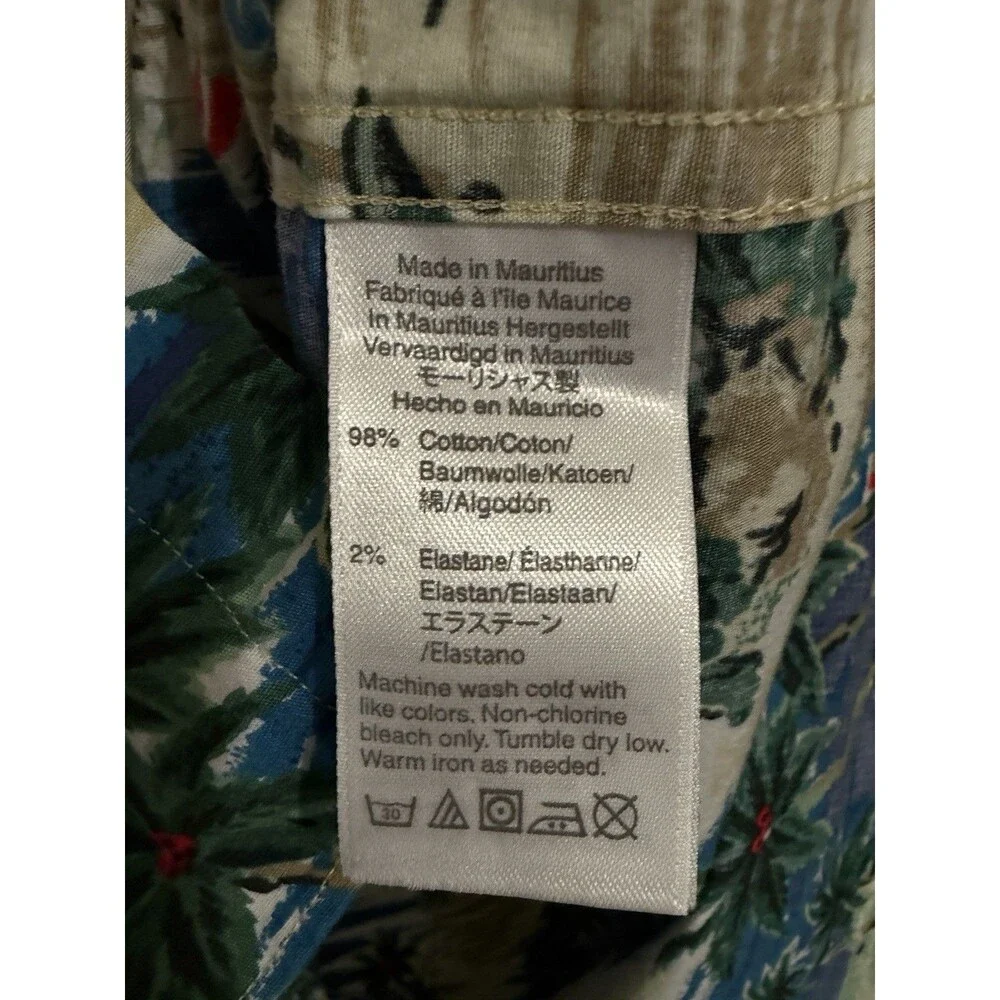 J. Crew Men’s Mercantile Button Up Shirt Sailing Lagoon Print Blue Size S